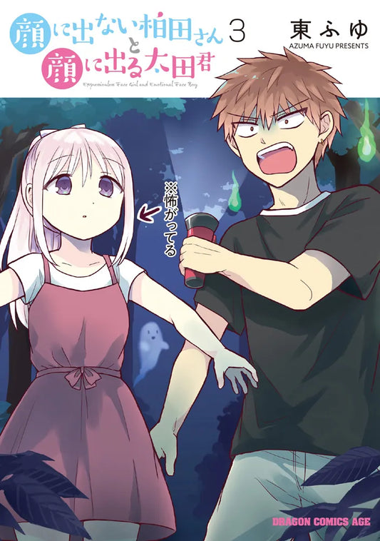 Kao ni Denai Kashiwada-san to Kao ni Deru Oota-kun (Inexpressive Kashiwada and Expressive Oota) Japanese manga volume 3 front cover